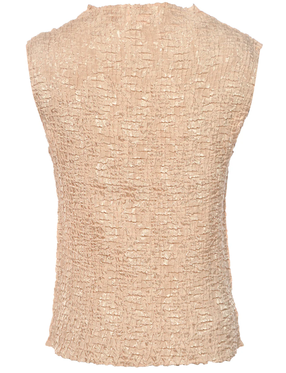 Vintage Gold Strechy Top - S - Image 2