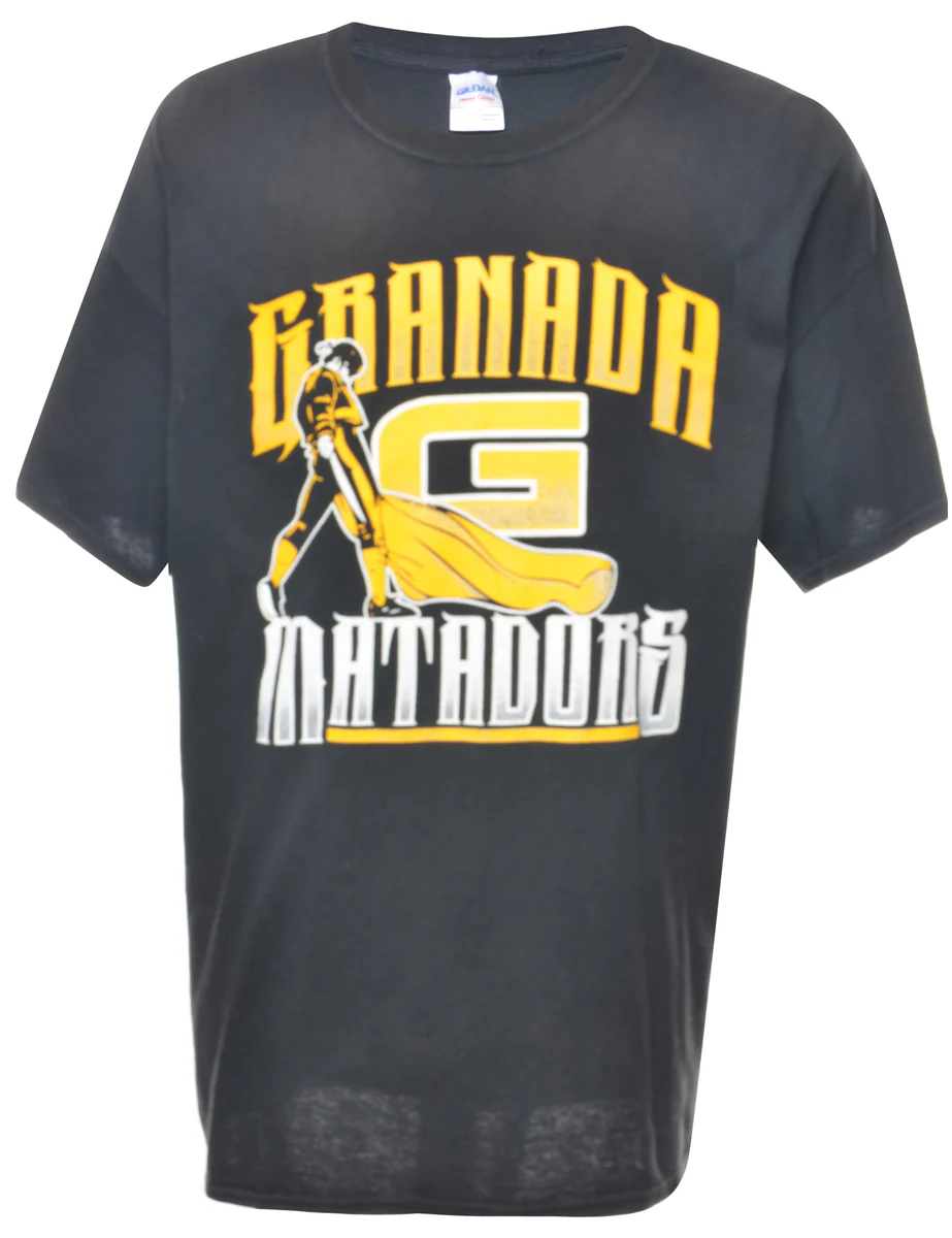 Vintage Granada Matadors Printed T-shirt - XL