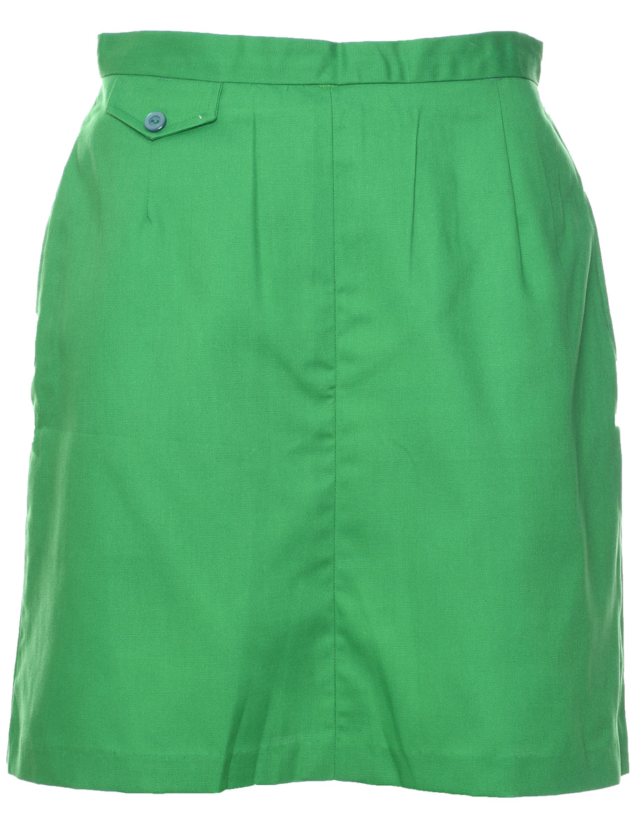 Vintage Green A-line Skirt - M
