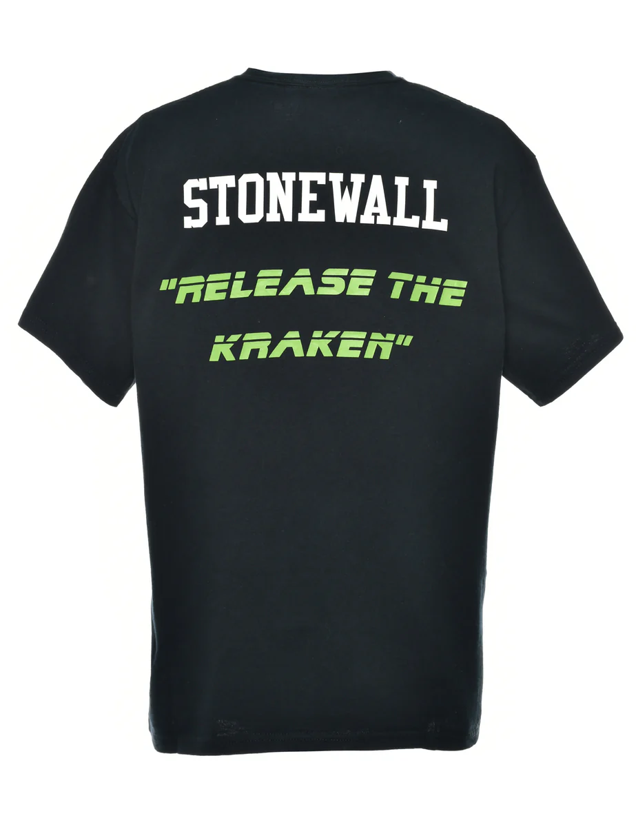 Vintage Green Machine Printed T-shirt - L - Image 2