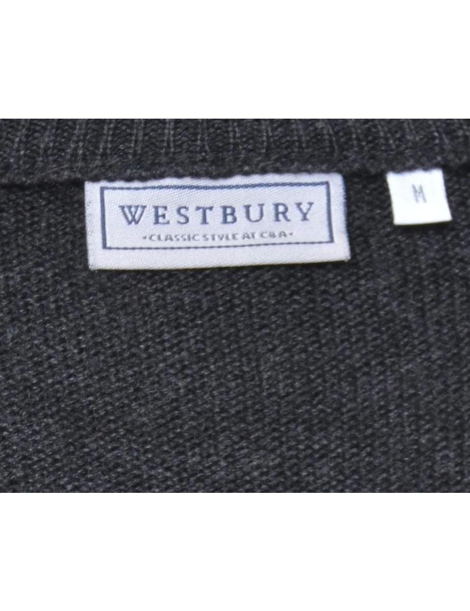 Vintage Grey Jumper - M - Image 4