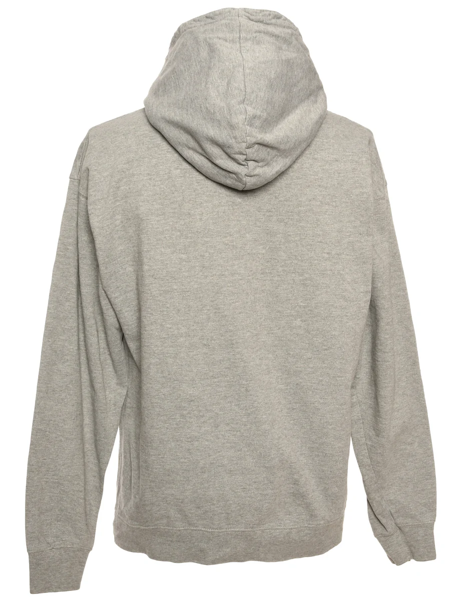 Vintage Grey Printed Hoodie - S - Image 2