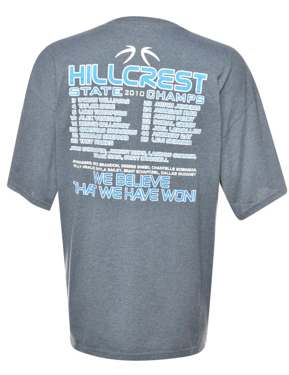 Vintage Grey Printed T-shirt - XL - Image 2