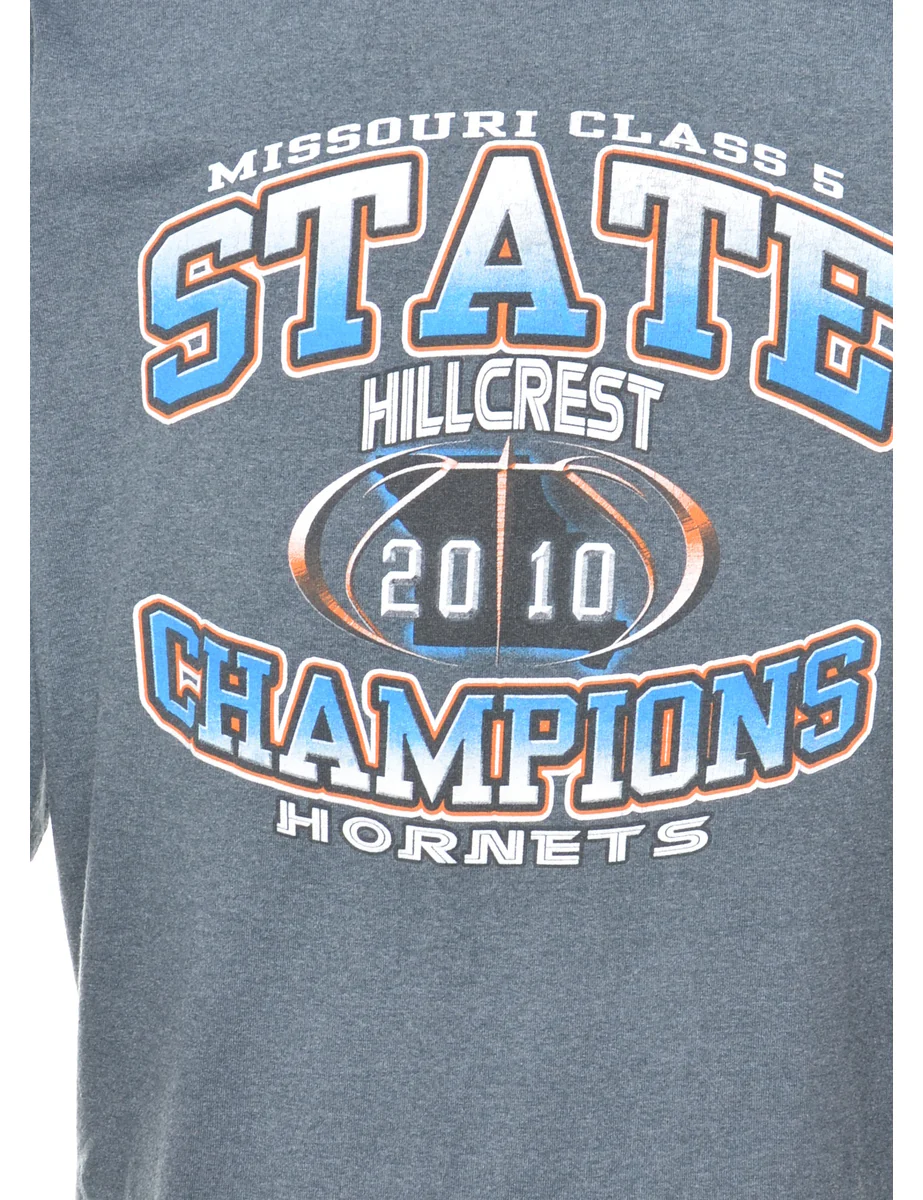 Vintage Grey Printed T-shirt - XL - Image 3