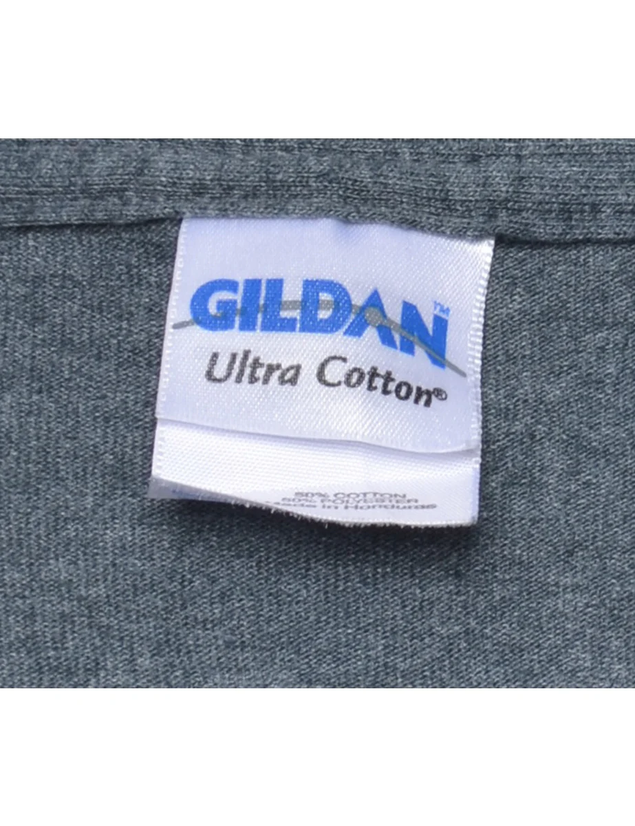 Vintage Grey Printed T-shirt - XL - Image 4