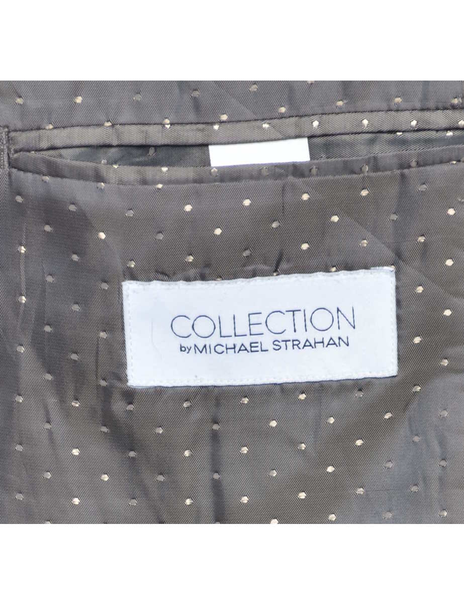 Vintage Grey Single-Breasted Blazer - L - Image 4
