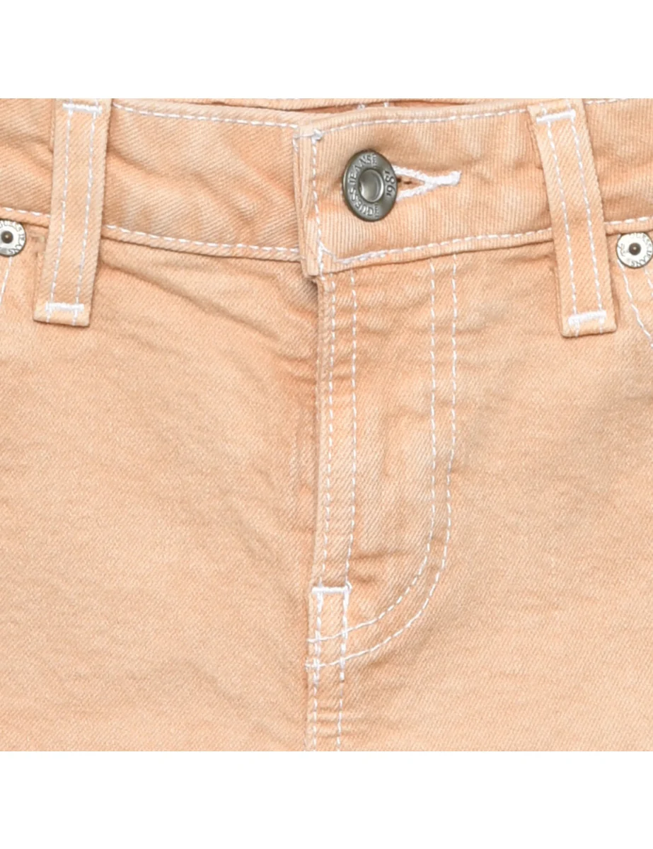 Vintage Guess Light Brown Denim Shorts - W26 L3 - Image 3
