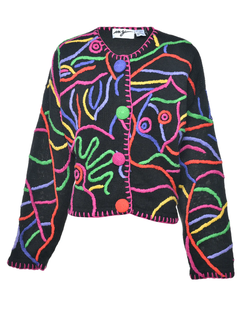 Hand Embroidered Cardigan - L