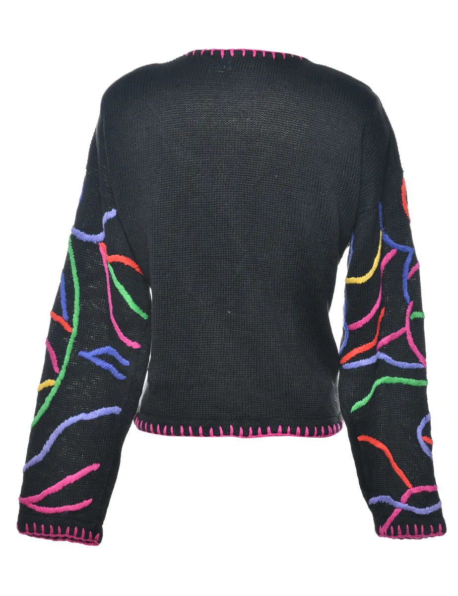 Hand Embroidered Cardigan - L - Image 2