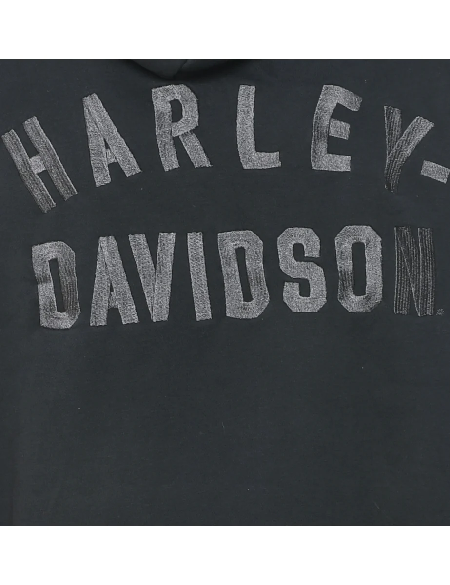 Harley Davidson Embroidered Sweatshirt - L - Image 3