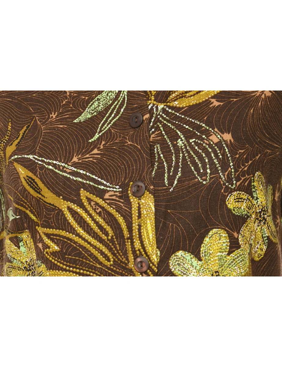 Vintage Hawaiian Print Shirt - M - Image 3