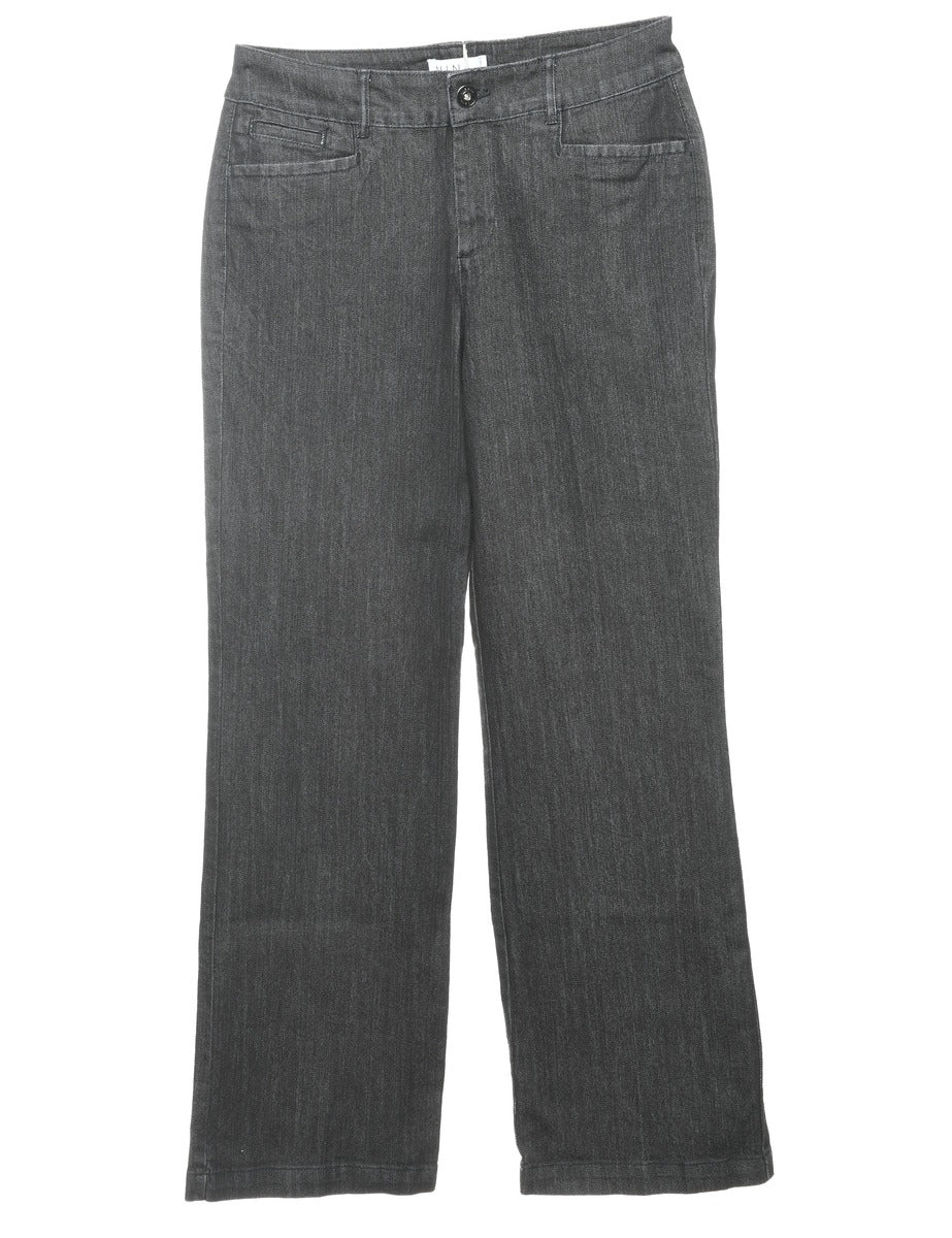 Vintage High Waist Black Bootcut Jeans - W30 L32