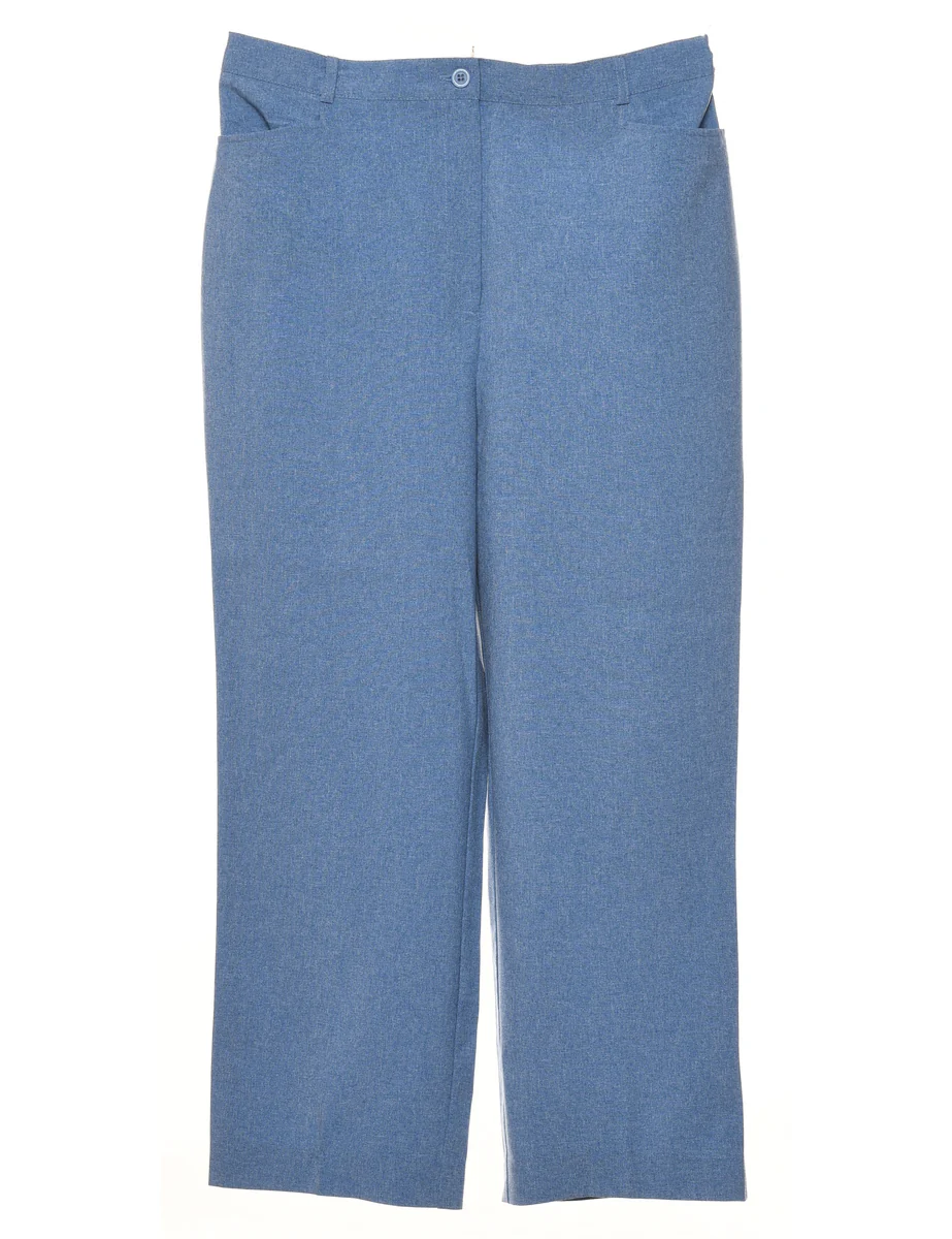 High Waist Blue Trousers - W30 L26