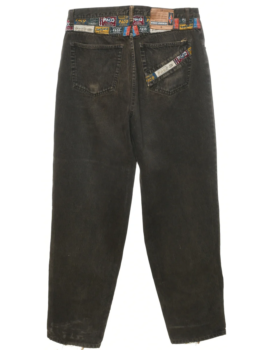 Vintage High Waist Tapered Jeans - W38 L34 - Image 2