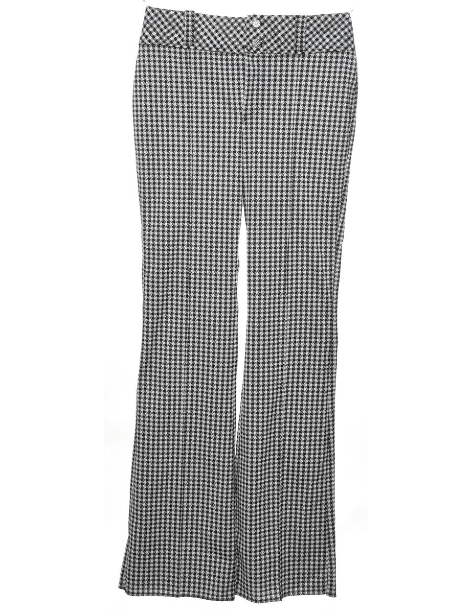 Vintage Y2K Houndstooth Lowrise Trousers - W32 L34