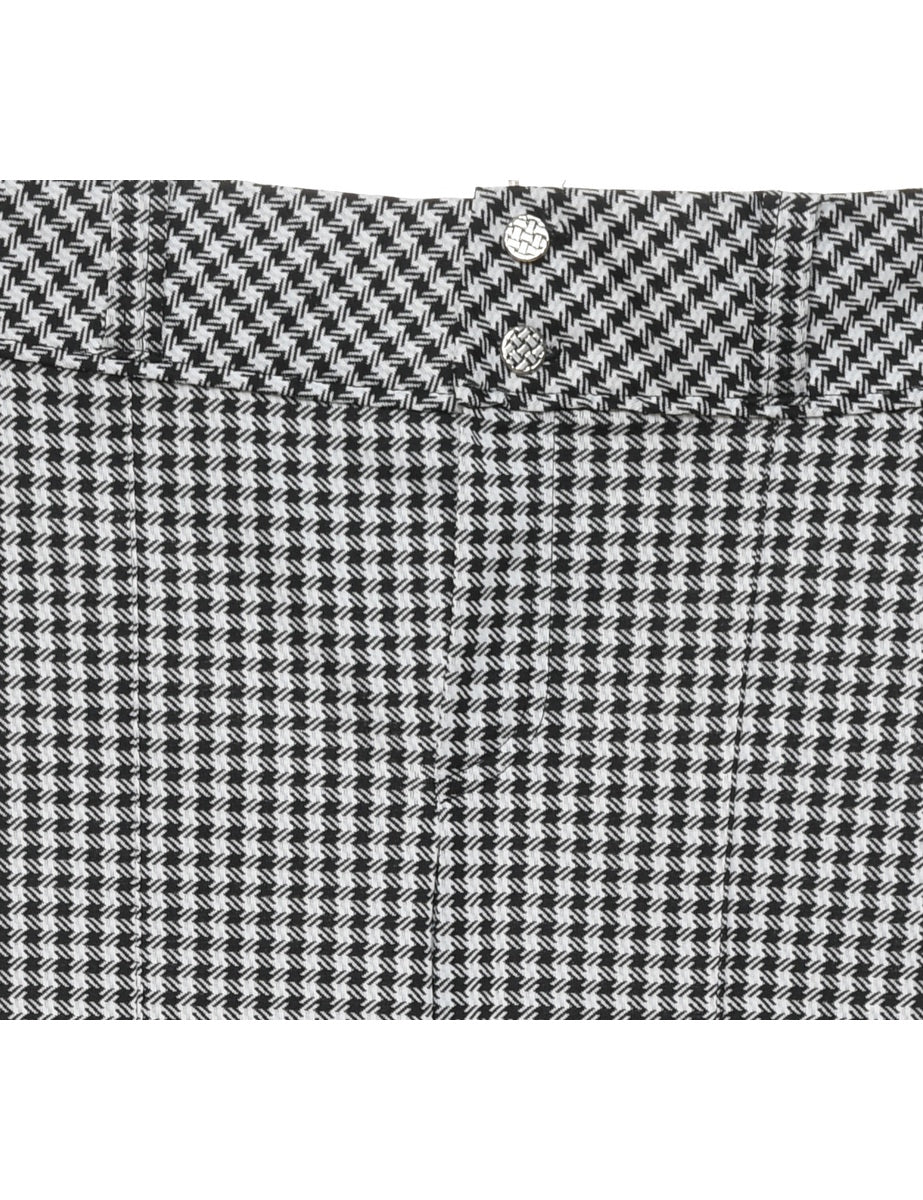 Vintage Y2K Houndstooth Lowrise Trousers - W32 L34 - Image 3