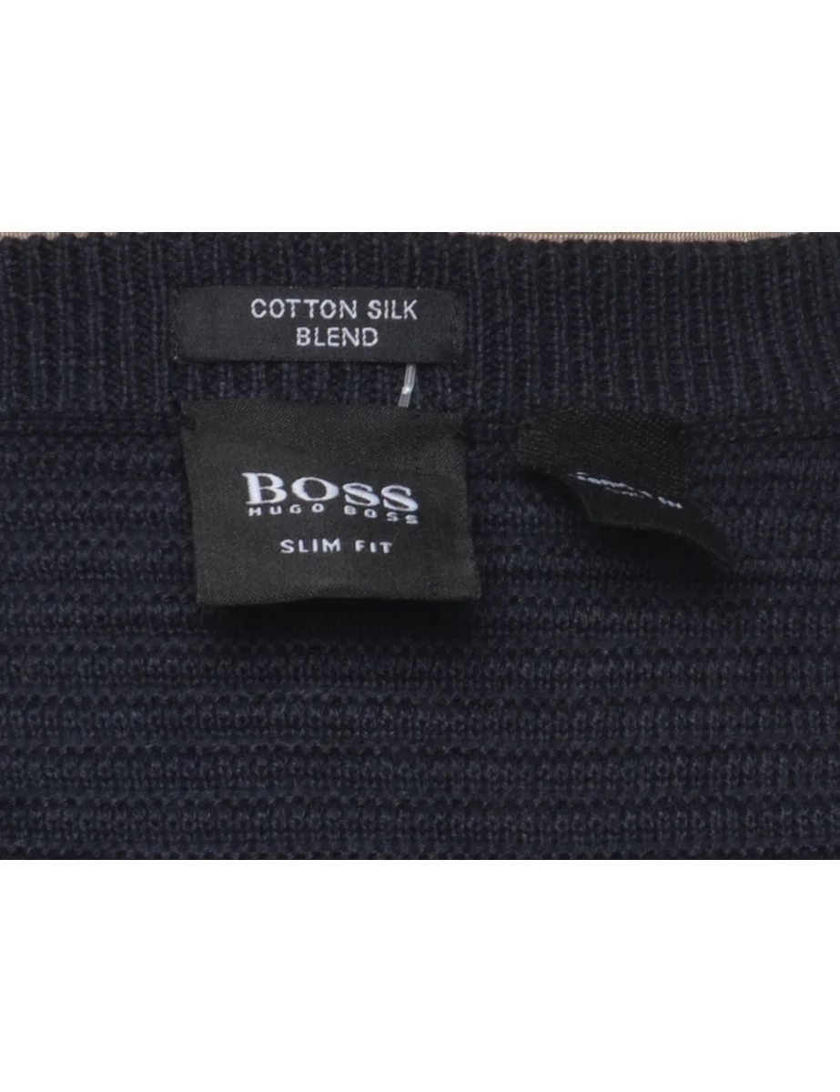 Hugo Boss Navy Jumper - M - Image 4