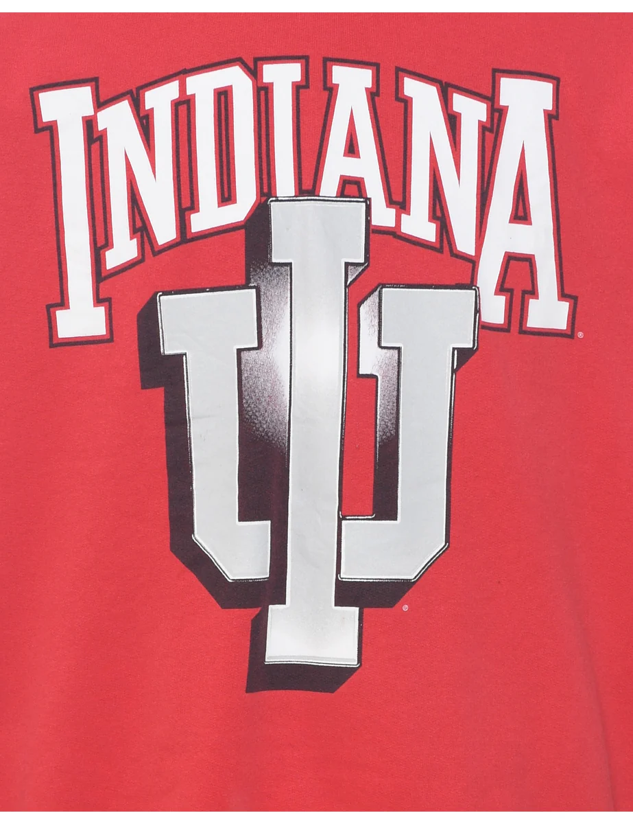 1980s Vintage Indiana Printed Sweatshirt - XL - Image 3