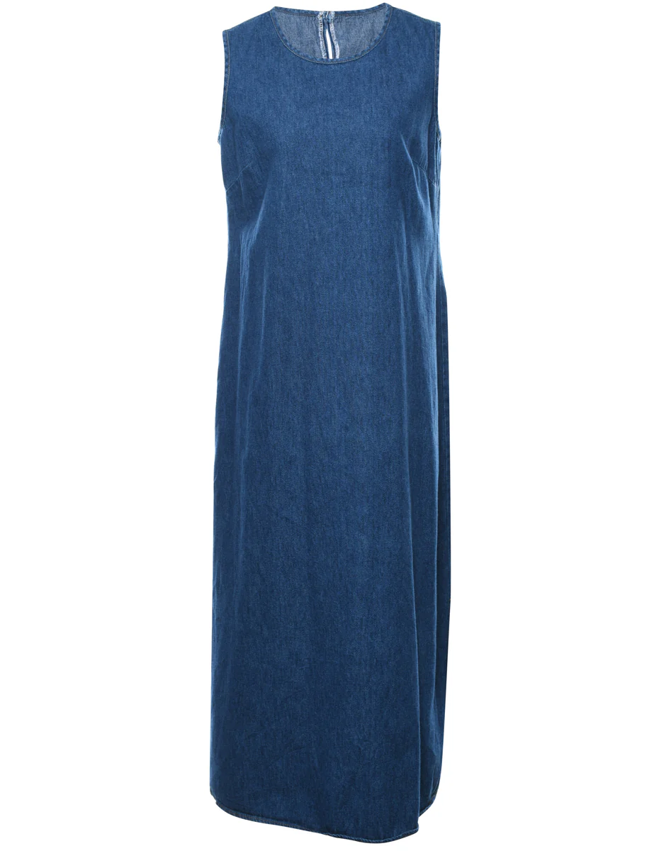 Vintage Indigo Denim Dress - L