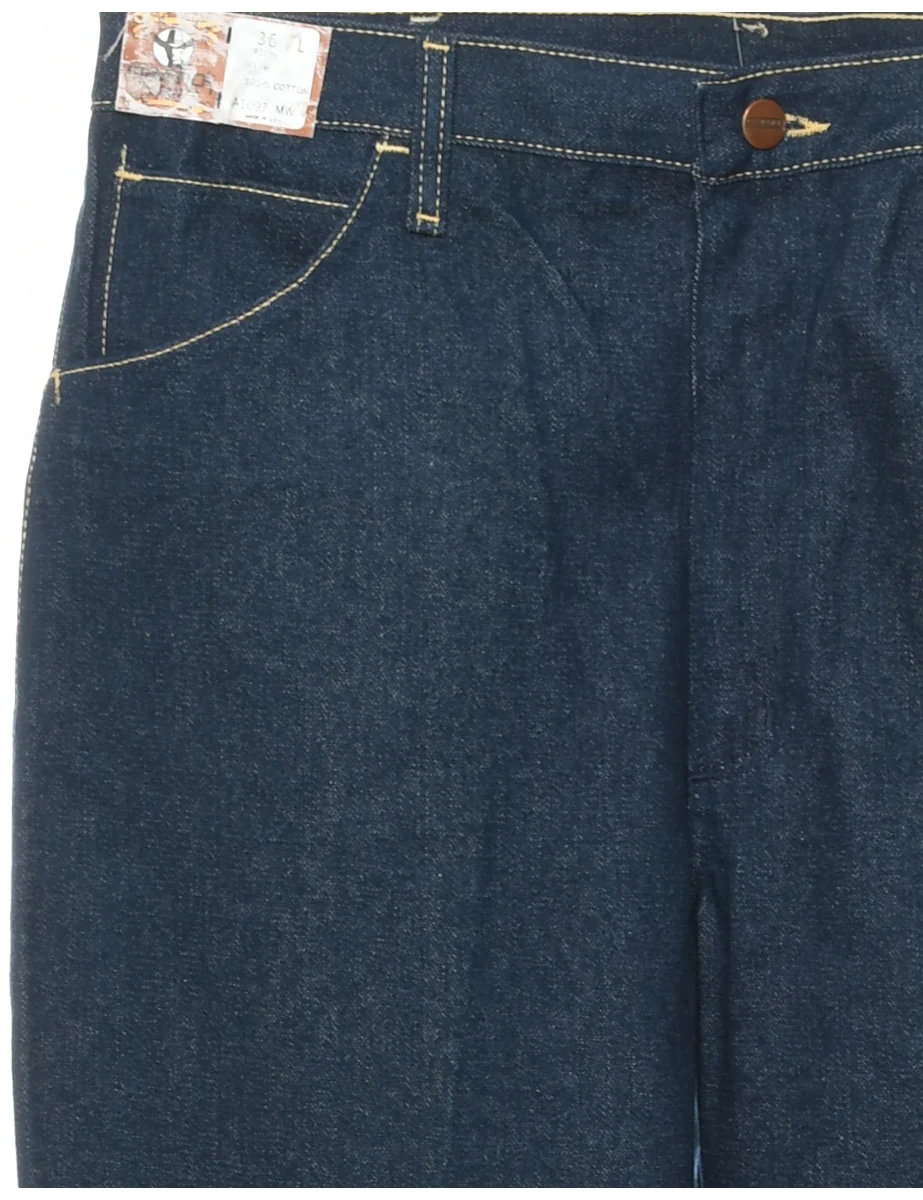 Vintage Indigo Straight Fit Jeans - W36 L35 - Image 3