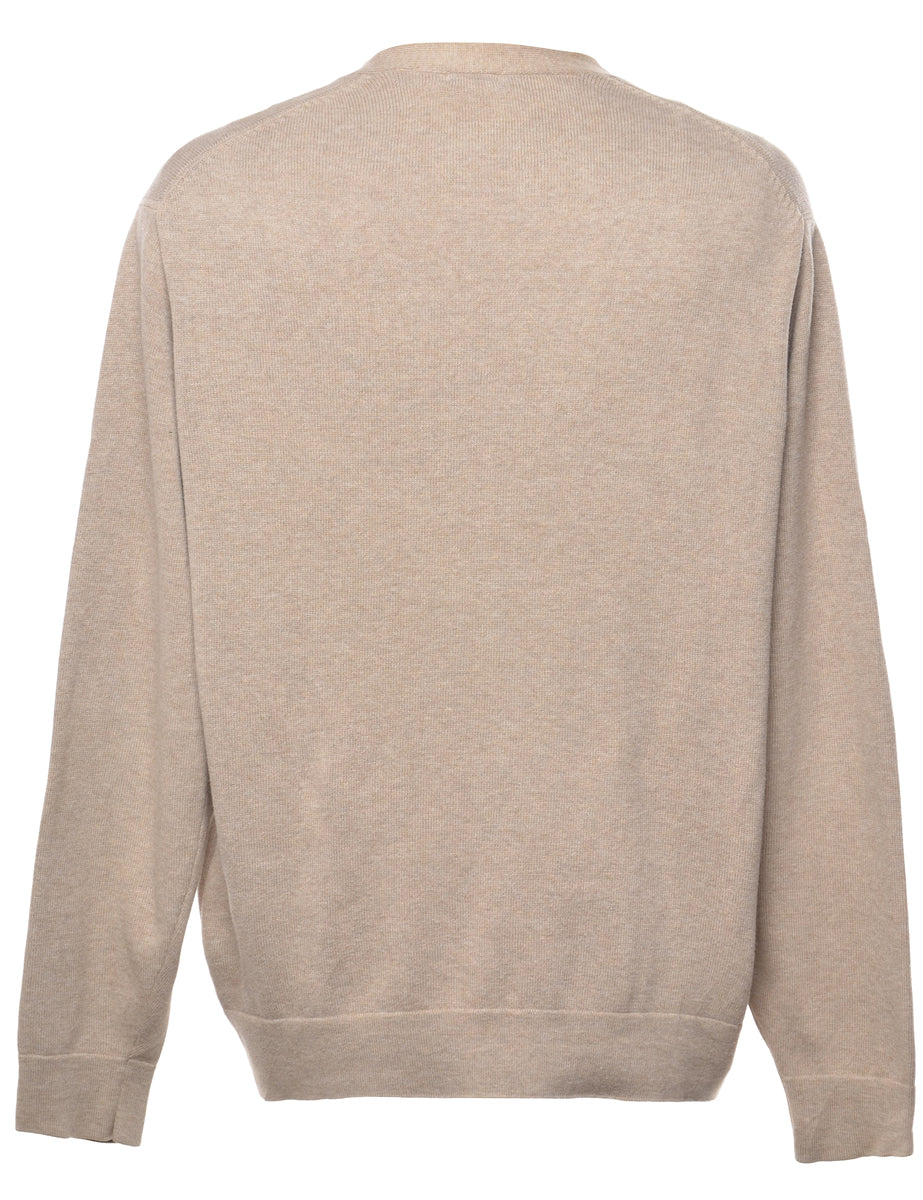 Vintage Izod Beige Cardigan - L - Image 2