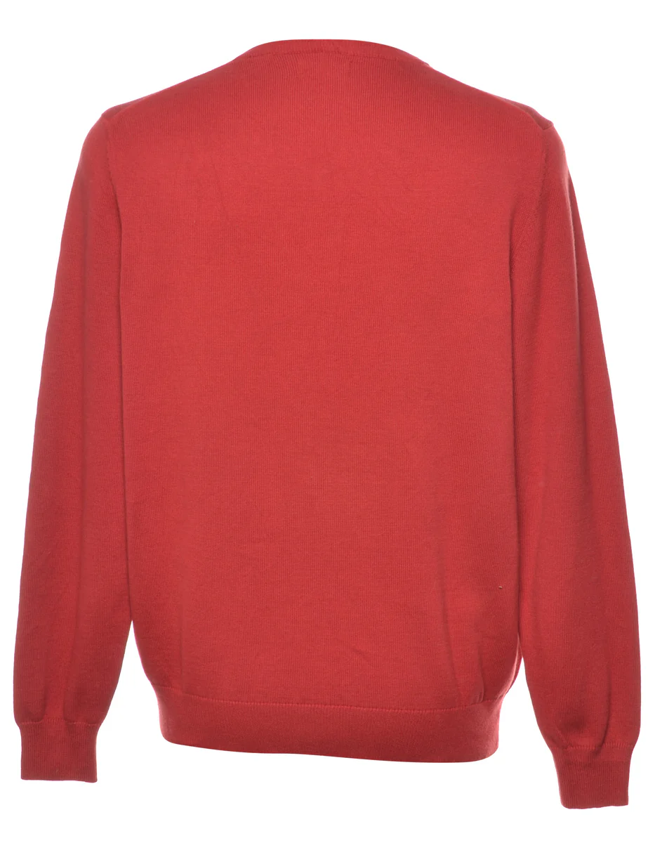 Vintage Izod Red Jumper - M - Image 2