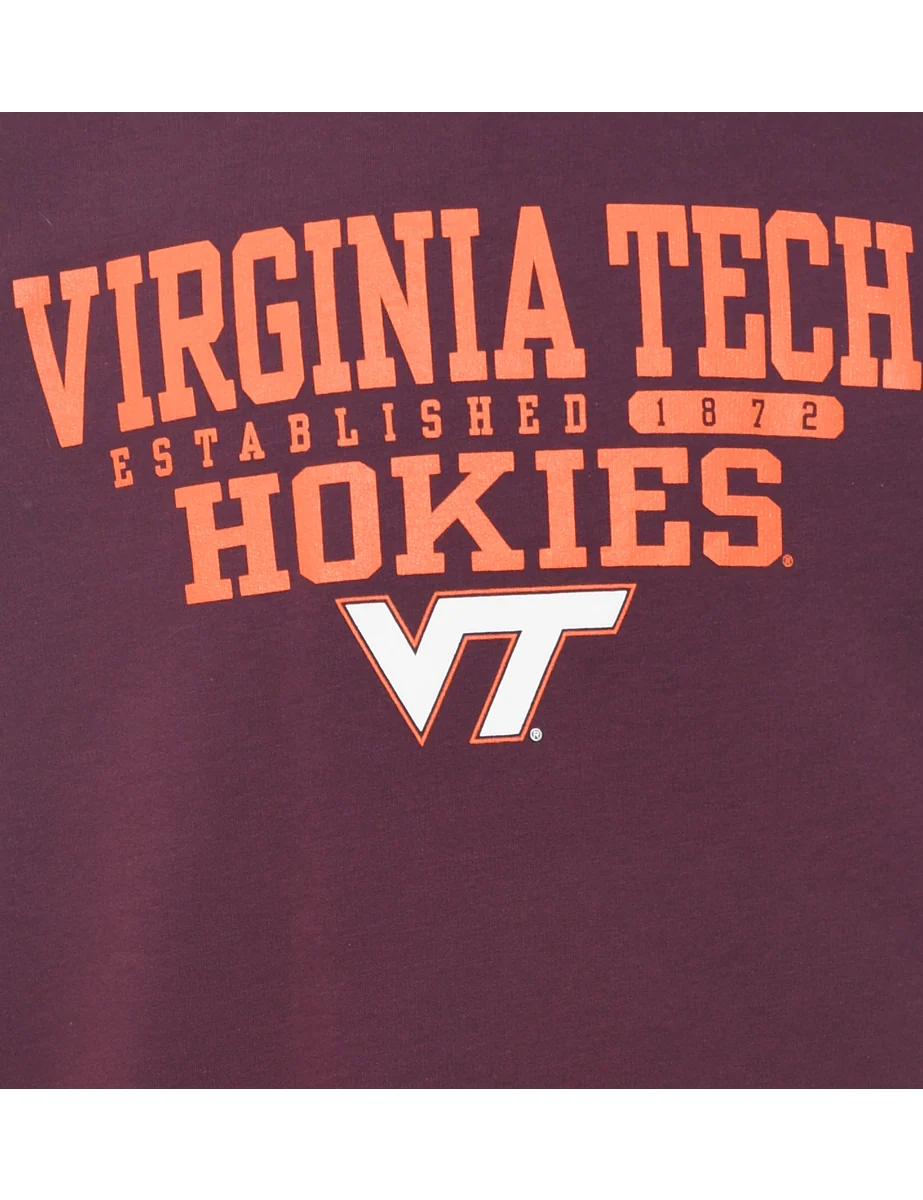 Vintage Jansport Virginia Tech Hokies Printed Sweatshirt - M - Image 3