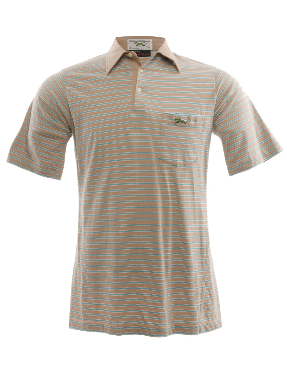 Vintage JC Penney Striped Polo Shirt - L