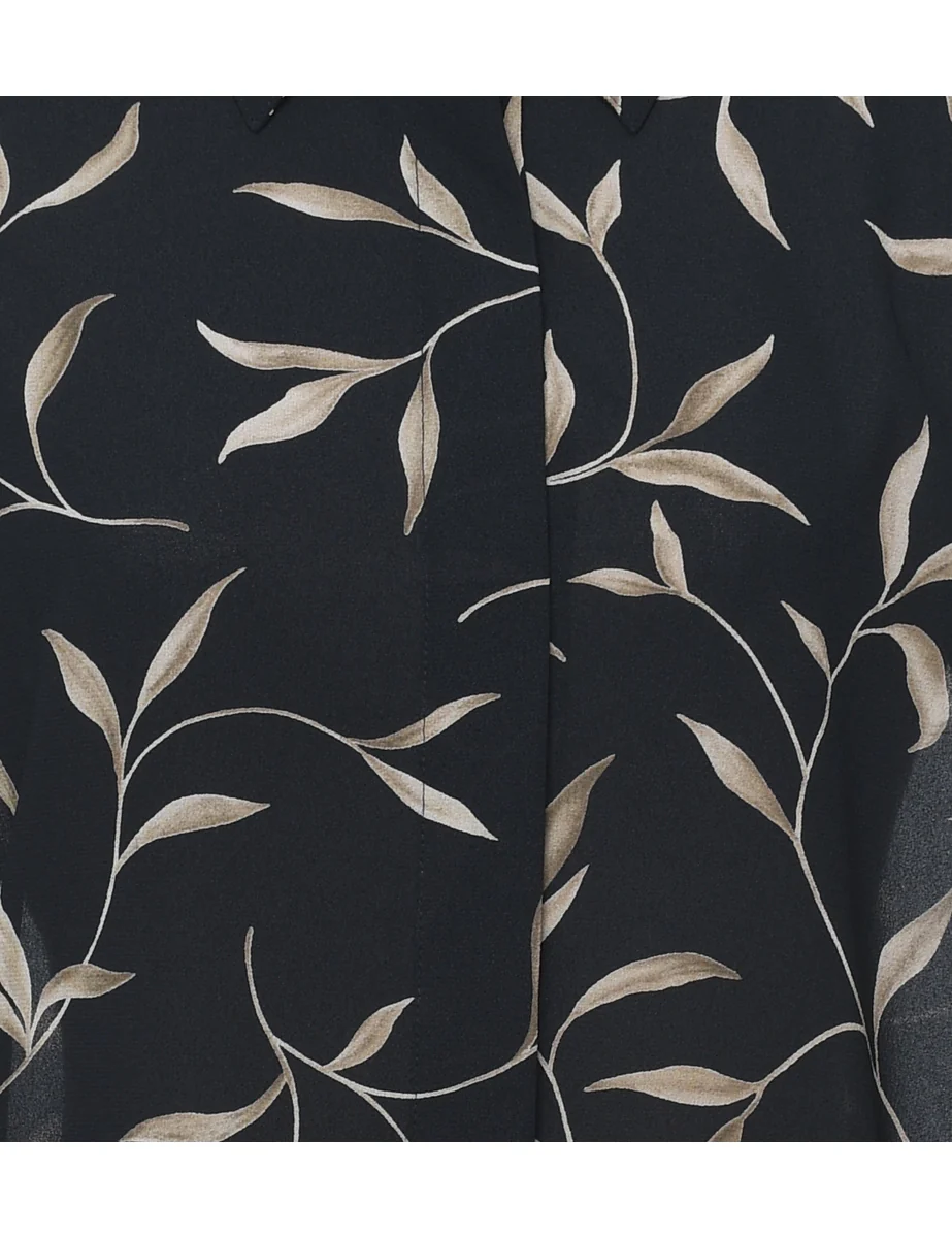 Vintage Jones New York Leafy Print Shirt - L - Image 3