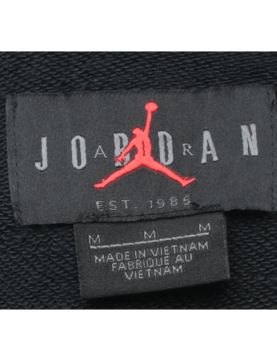 Vintage Jordan Printed Black, Red, White & Blue Hoodie - M - Image 4
