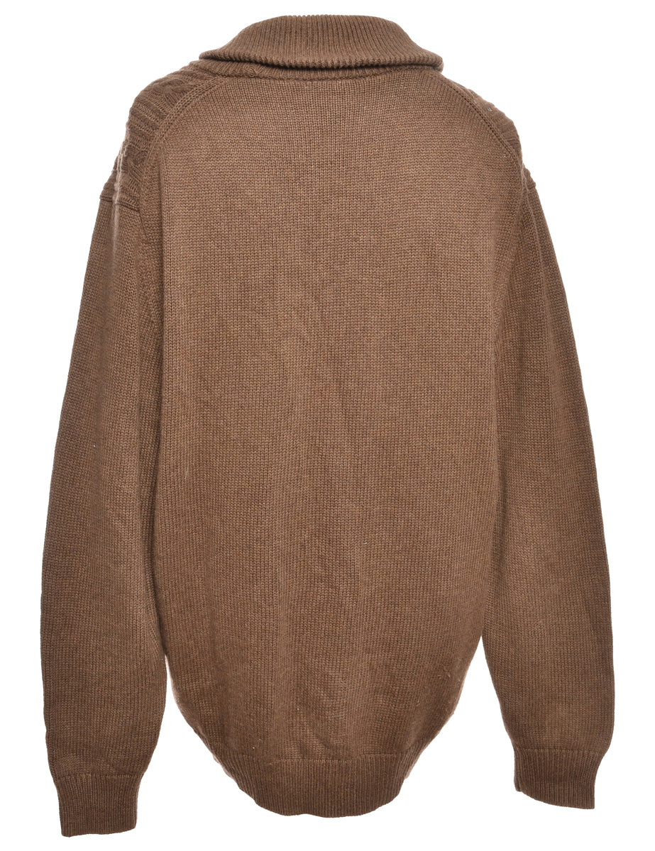 Vintage Jos.A.Bank Cable Knit Jumper - XL - Image 2
