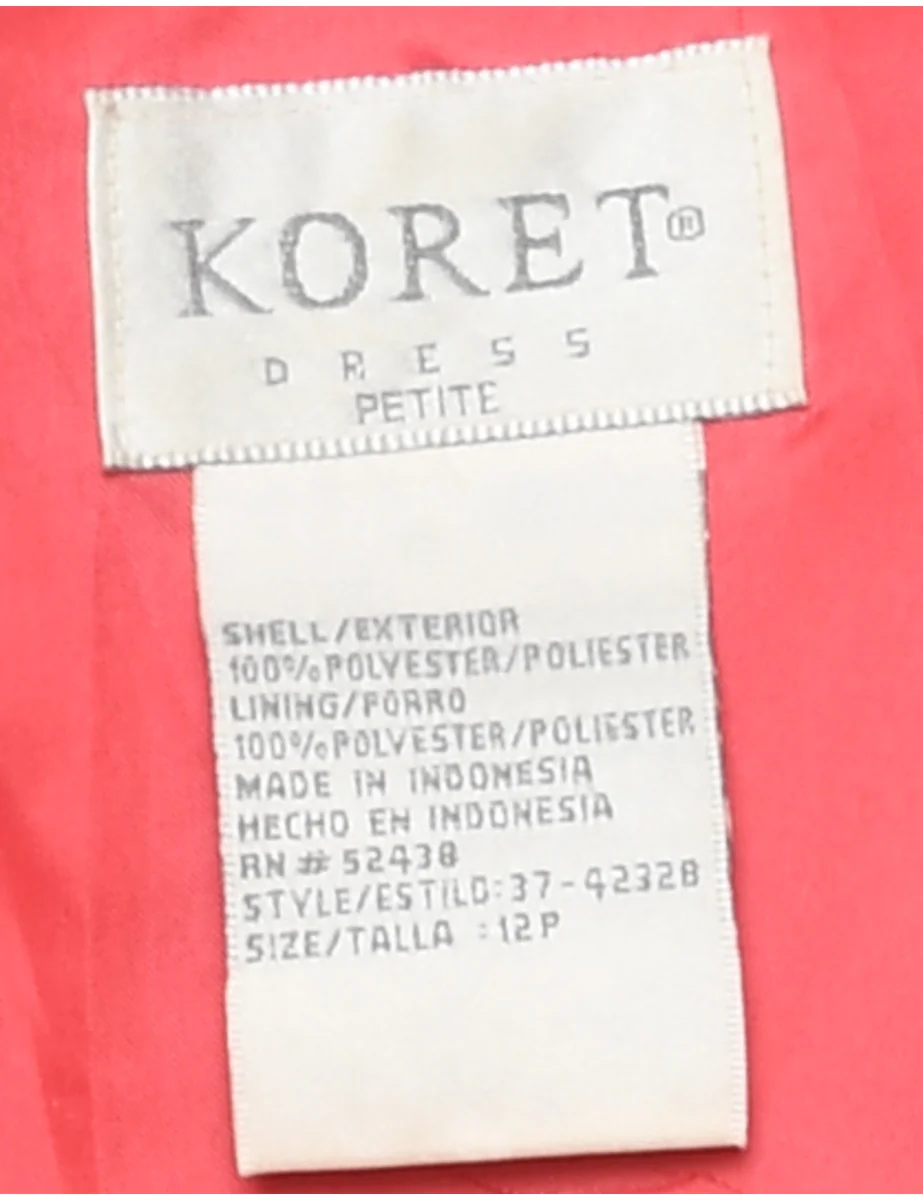 Vintage Koret Floral Print Dress - L - Image 4