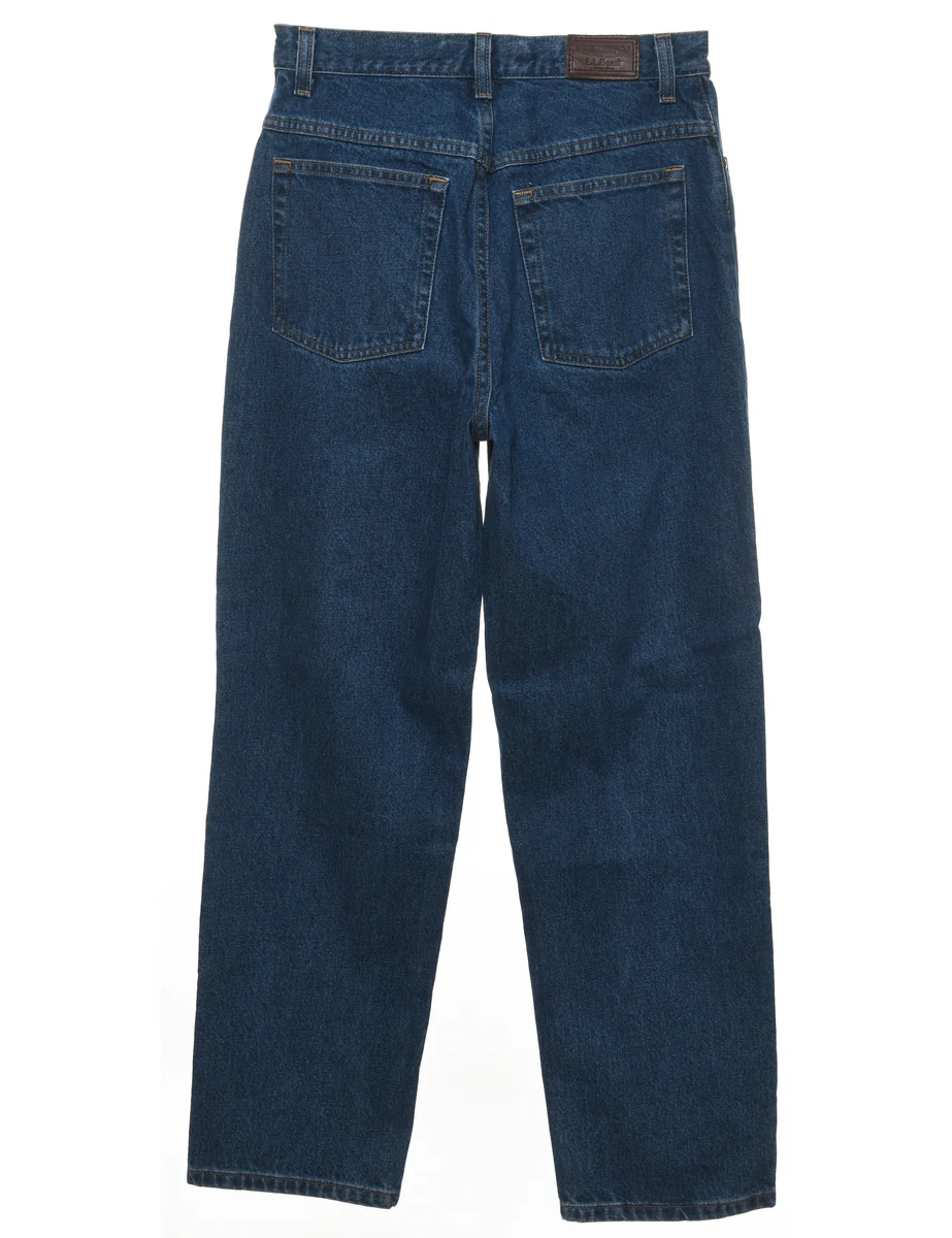 Vintage L.L. Bean Straight-Fit Dark Wash Jeans - W28 L29 - Image 2