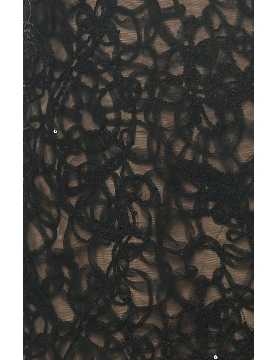 Vintage Lace Black Evening Dress - M - Image 3