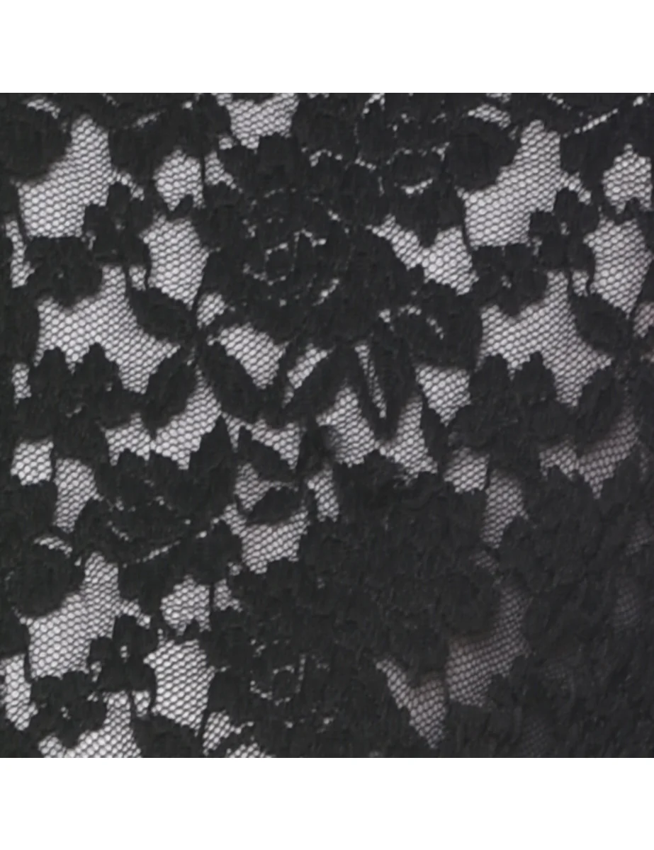 Vintage Lace Black Jacket - M - Image 3