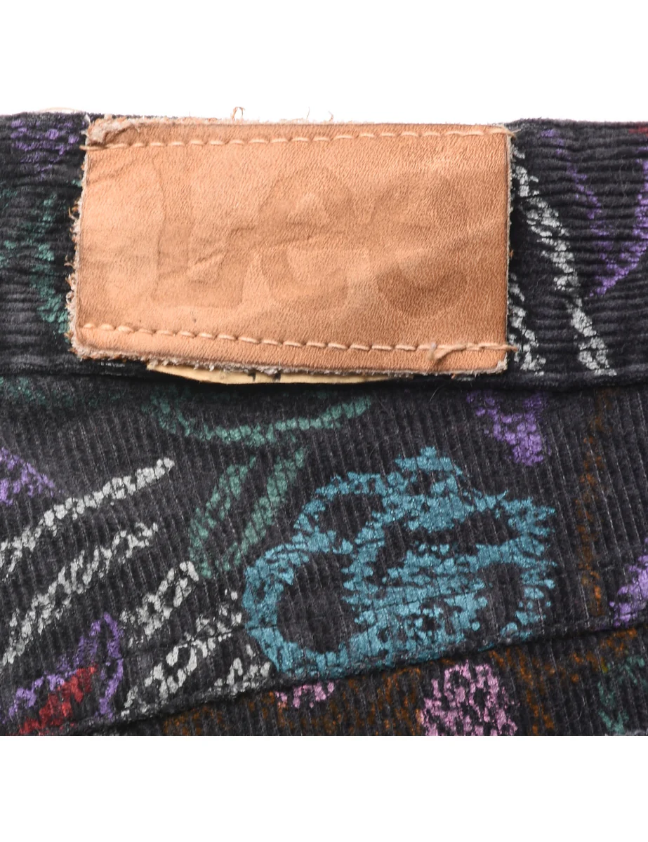 Vintage Lee Floral Print Trousers - W29 L29 - Image 5