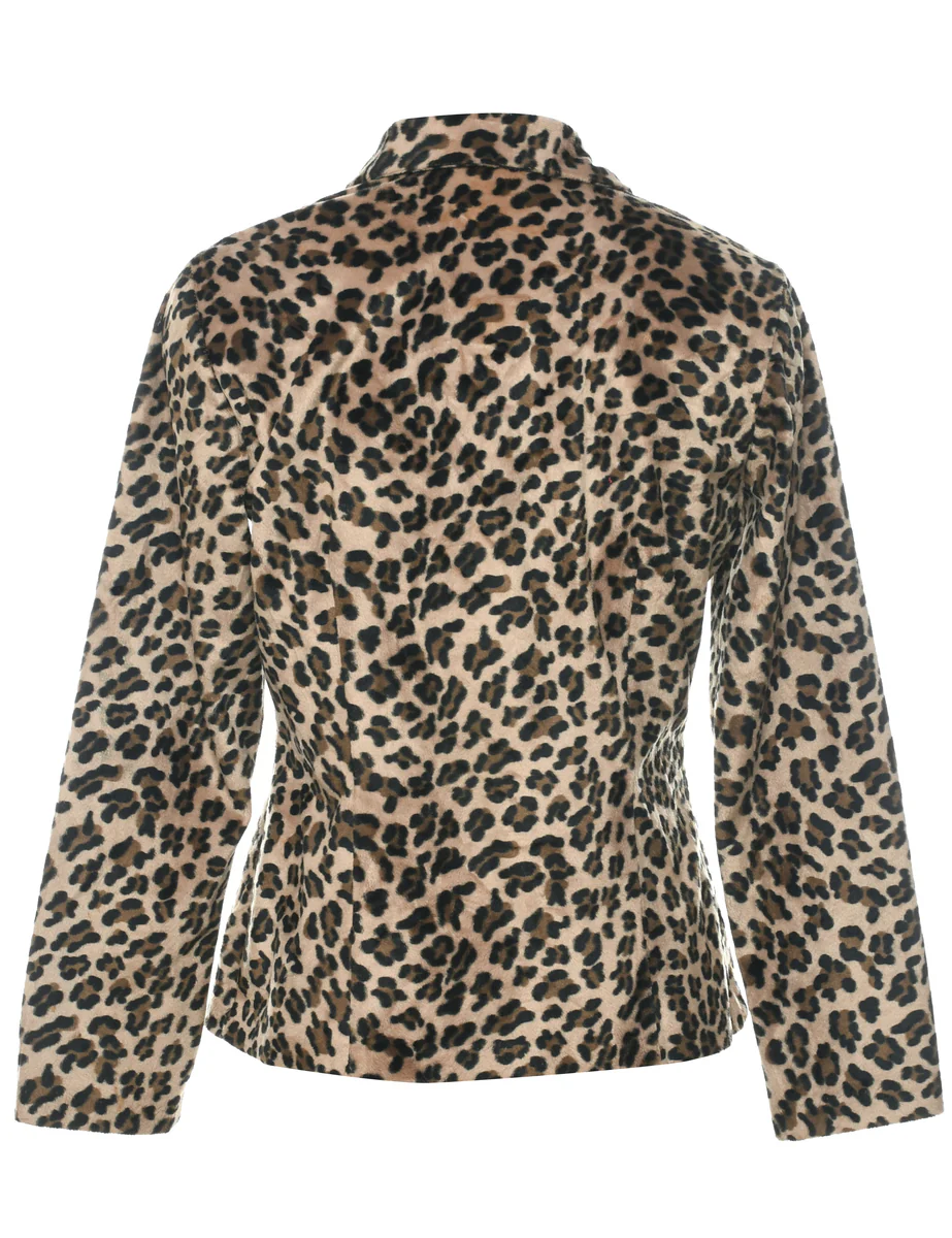 Leopard Print Jacket - S - Image 2
