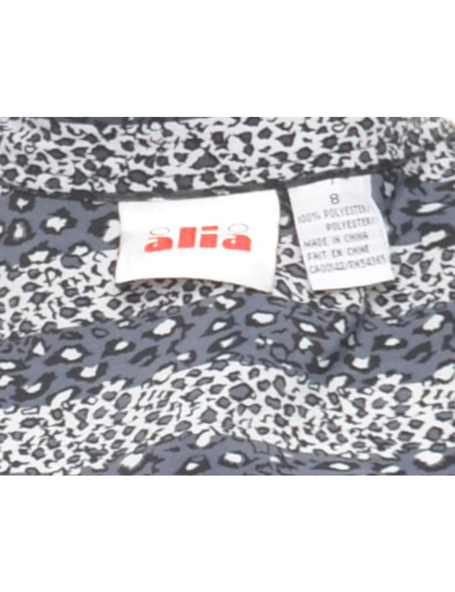 1990s Vintage Leopard Print Shirt - M - Image 4