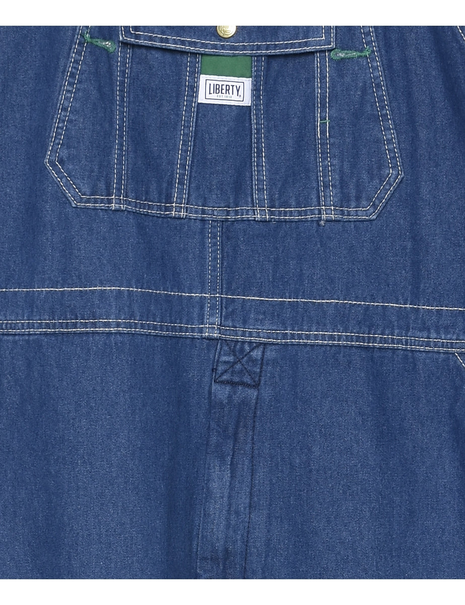 Vintage Liberty Stone Wash Dungaree Salopettes - L - Image 3