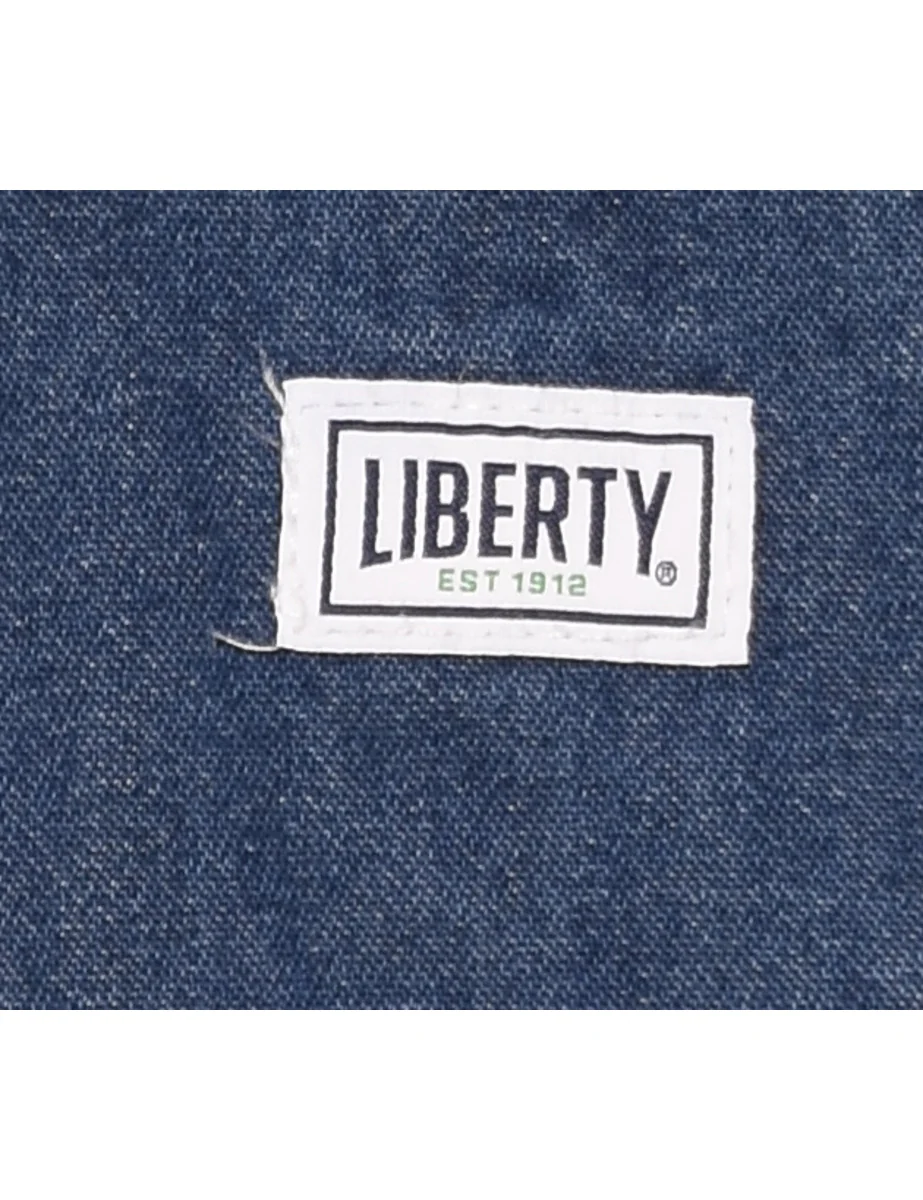 Vintage Liberty Stone Wash Dungaree Salopettes - L - Image 4