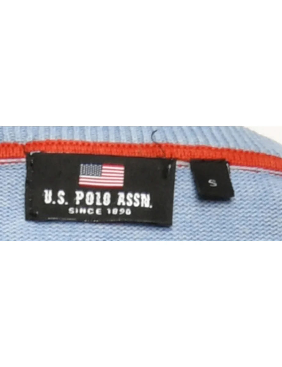 Vintage Light Blue U.S.Polo Assn. Jumper - S - Image 4