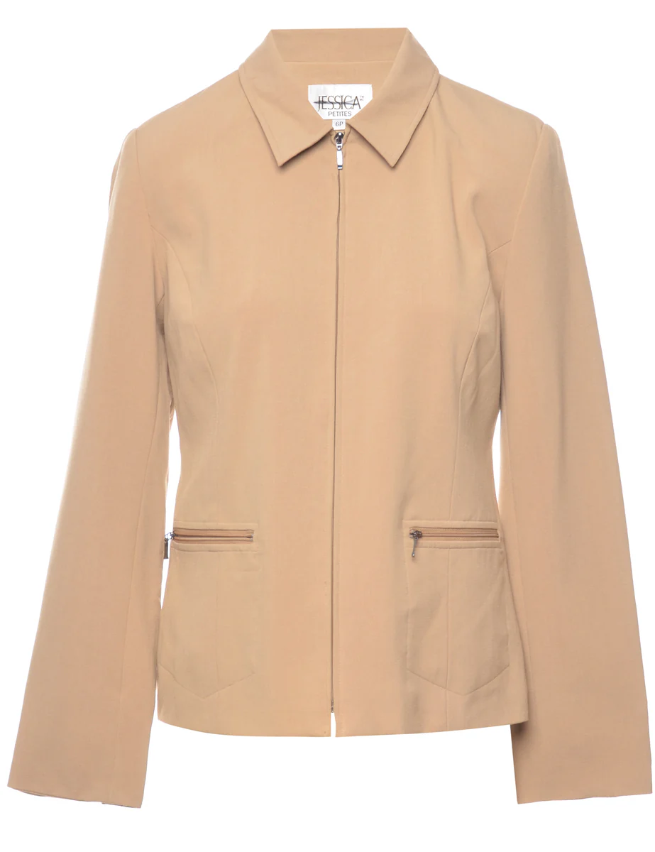 Vintage Light Brown Petite Jacket - L