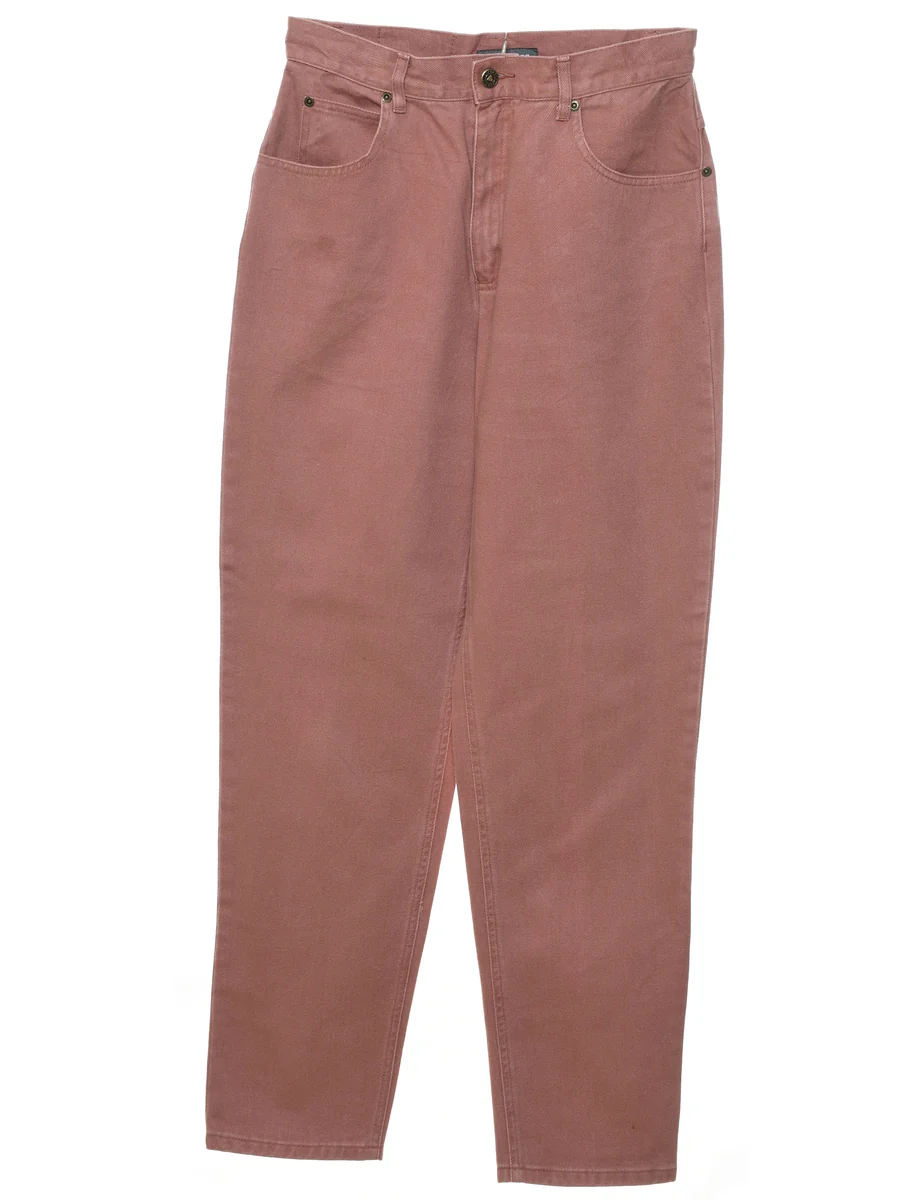 Vintage Liz Wear High Waist Salmon Pink Tapered Jeans - W28 L30