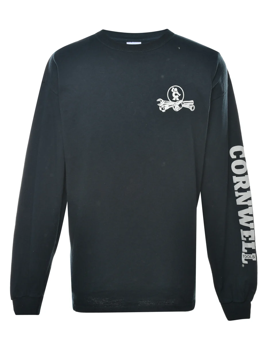 Vintage Long Sleeve Printed T-shirt - XL