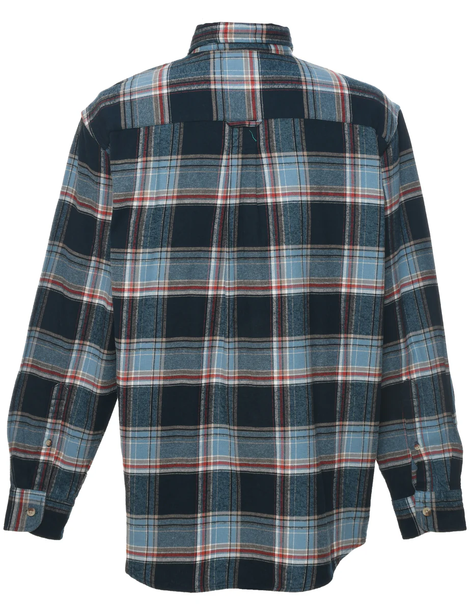 Vintage Long Sleeved Checked Shirt - L - Image 2