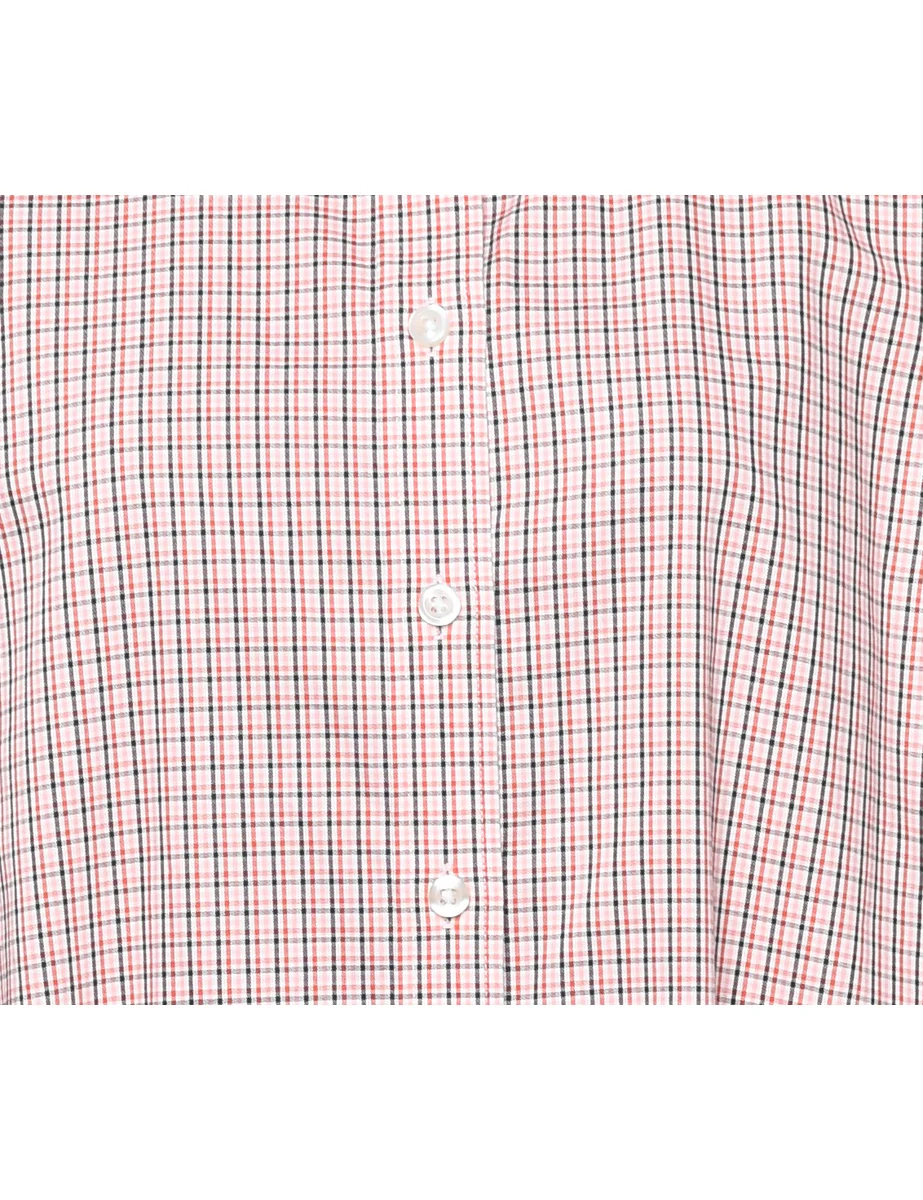 Vintage Long Sleeved Checked Shirt - L - Image 3