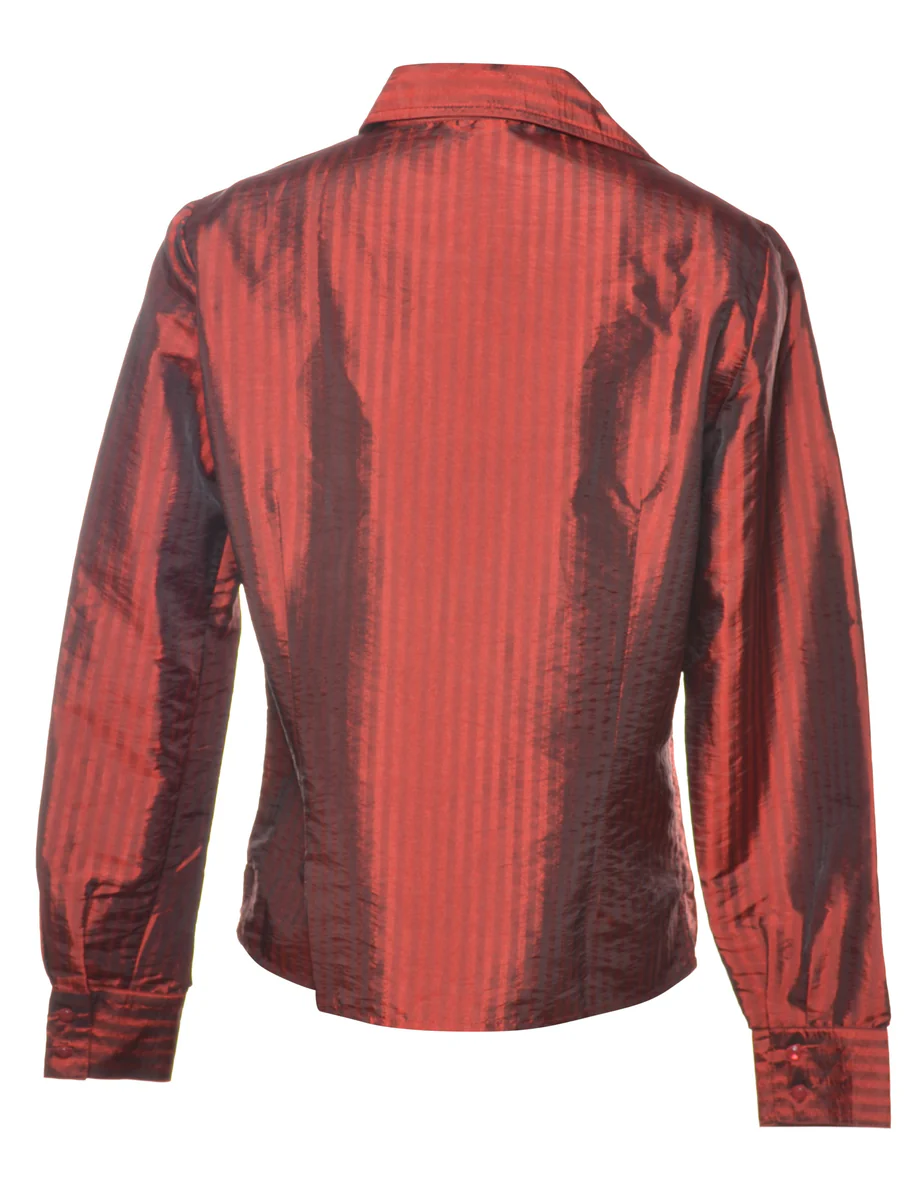 Vintage Long Sleeved Evening Shirt - M - Image 2