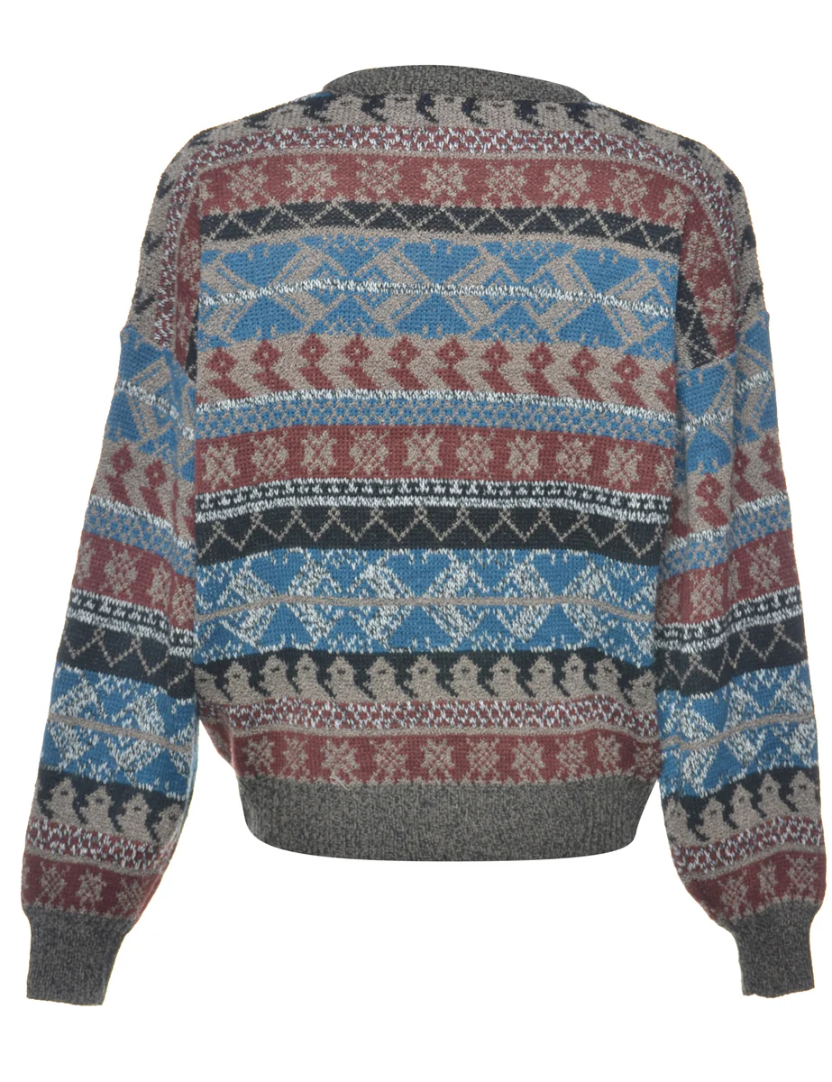 1990s Vintage Long Sleeved Jumper - M - Image 2