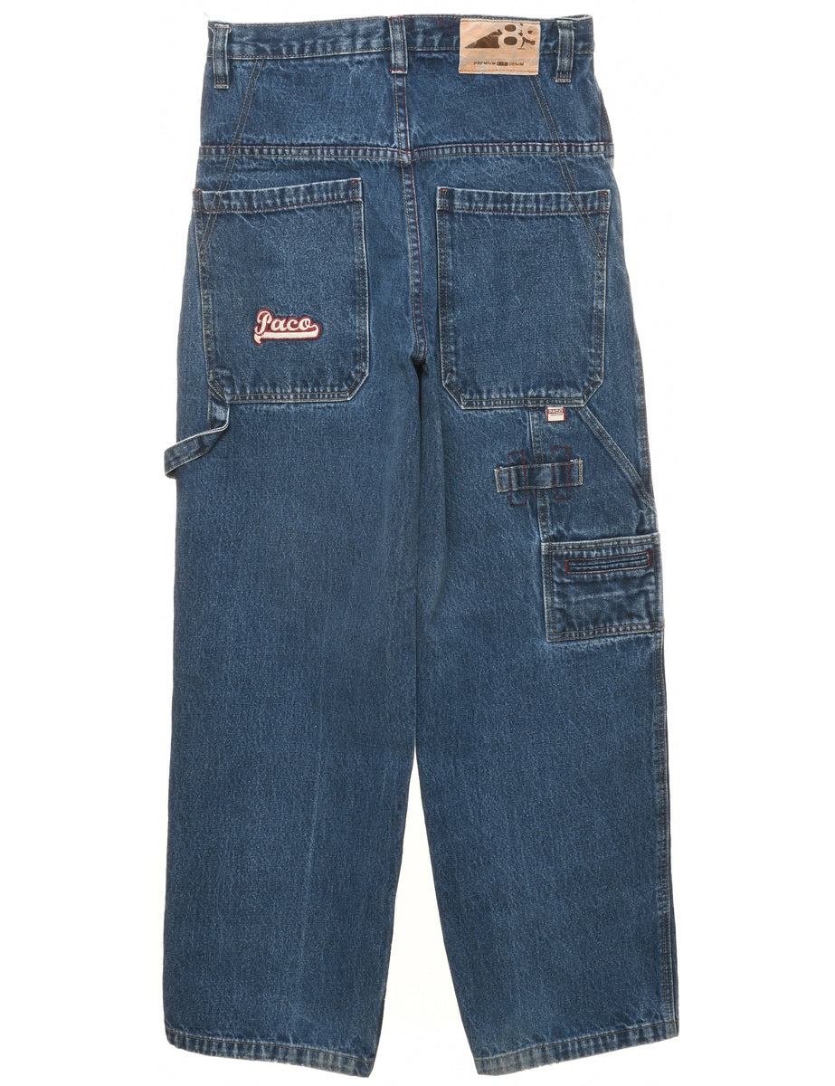 Vintage Low Rise Straight Fit Jeans - W30 L32 - Image 2