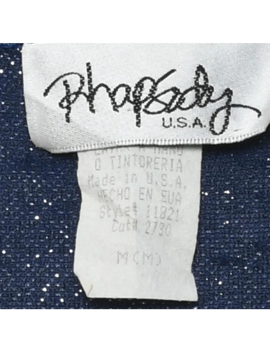Vintage Lurex Evening Blouse - M - Image 4